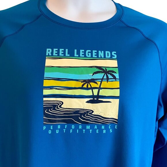 Reel Legends Performance Blue Long Sleeve Shirt with Reel Tec Women's 1X NEW - Picture 3 of 10
